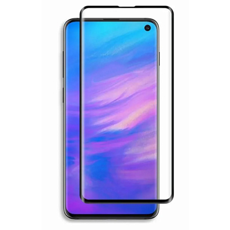 Защитное стекло на Samsung Galaxy S10, 3D черное, X-CASE