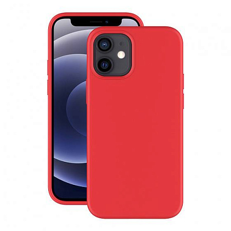 Чехол силиконовый для iPhone 12 Mini (5.4), good quality, X-CASE, красный