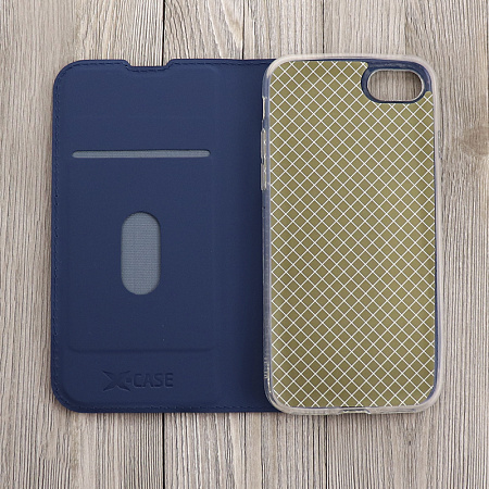 Чехол-книжка для iPhone 7/8/SE (2020), X-CASE, боковой, синий
