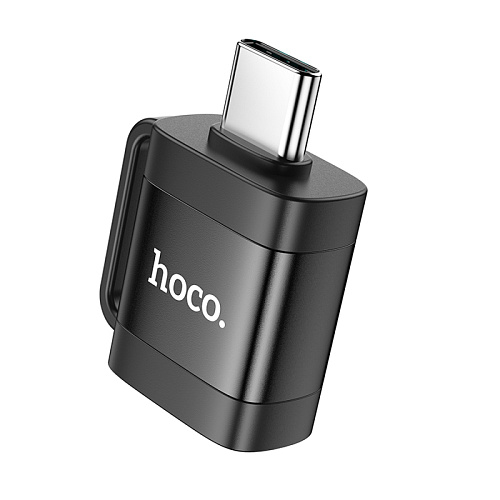 Переходник OTG Type-C на USB, UA31C, HOCO, черный