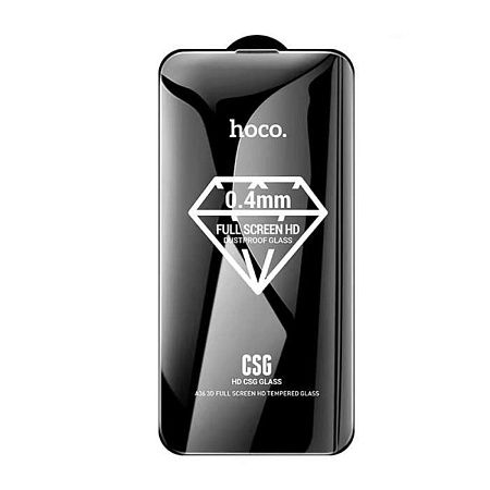 Защитное стекло для iPhone 15/16, A36, HOCO, 3D full screen HD tempered glass, черное