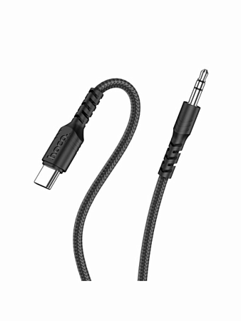 AUX Audio кабель 3,5 мм на Type-C, UPA17, HOCO, черный
