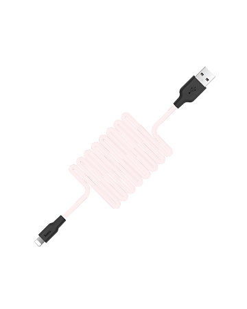 USB Кабель Type-C, HOCO, X21, силиконовый, черно-белый