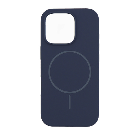 Чехол-накладка для iPhone 16 Pro, Silicon Case, магнитный (MagSafe), без лого, X-CASE, синий