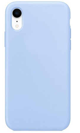 Чехол - накладка для iPhone XR, Silicon Case, без лого, светло-голубой
