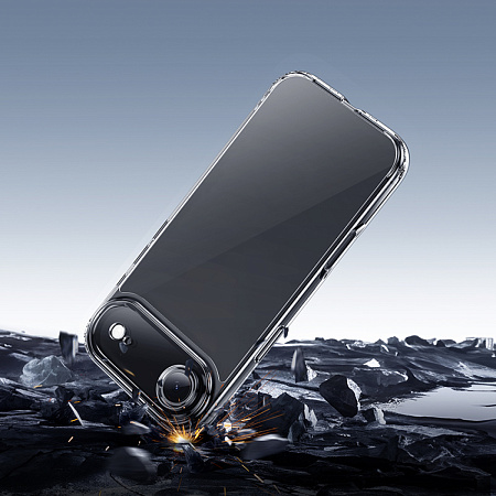 Чехол силиконовый для iPhone 17 Air, Противоударная серия TPU, HOCO, прозрачный