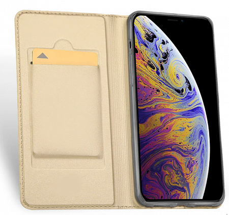 Чехол-книжка для iPhone 11, DU DU, боковой, золотой