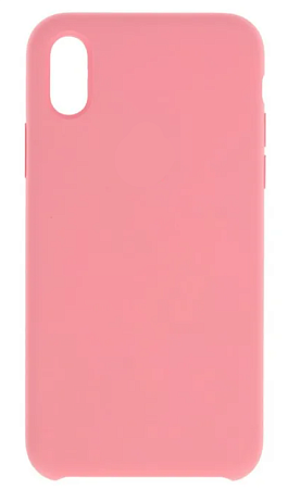 Чехол-накладка для iPhone X/XS, Silicon Case, бледно-розовый