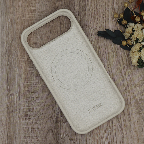 Чехол-накладка для iPhone 17 Air, Silicon Case, магнитный (MagSafe), без лого, X-CASE, бежевый