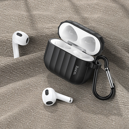Чехол силиконовый для Airpods 3, WB22, HOCO, черный