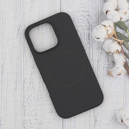 Чехол-накладка для iPhone 16 Pro Max, Silicon Case, магнитный (MagSafe), без лого, X-CASE, угольно-серый