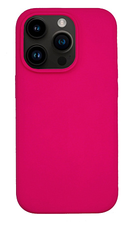 Чехол-накладка для iPhone 14 Pro, Silicon Case, без лого, ярко-розовый