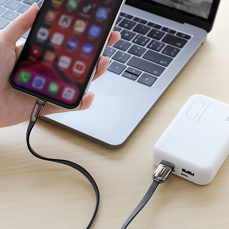 USB дата кабель Lightning, HOCO, U74, 1.2m, черый