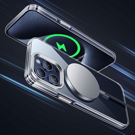 Чехол для iPhone 15 Pro, PC, Магнитный (MagSafe), AS3, HOCO, прозрачный