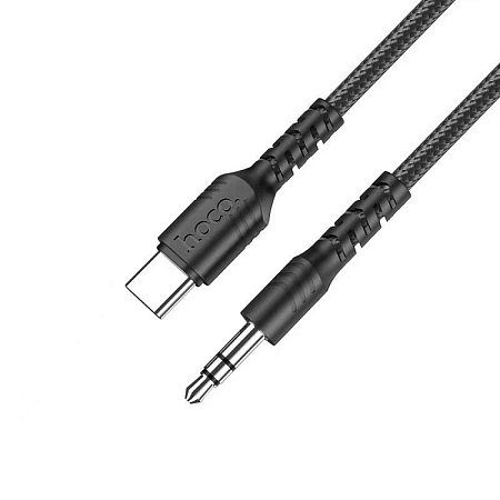AUX Audio кабель 3,5 мм на Type-C, UPA17, HOCO, черный