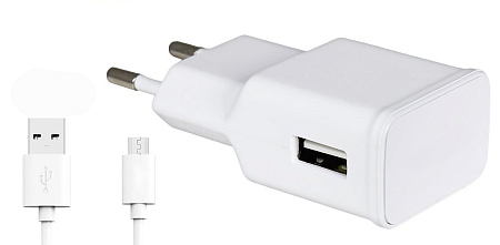 СЗУ, 5V.2A, 1 USB, кабель Micro