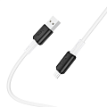 USB Кабель Micro, HOCO, X48, силиконовый с пружинкой, белый