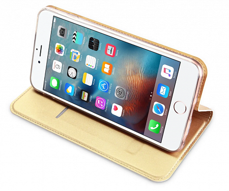 Чехол-книжка для iPhone 6/6S, DU DU, боковой, золотой