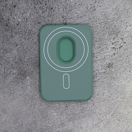 Чехол для карт (MagSafe), без лого, силиконовый, X-CASE, зеленый