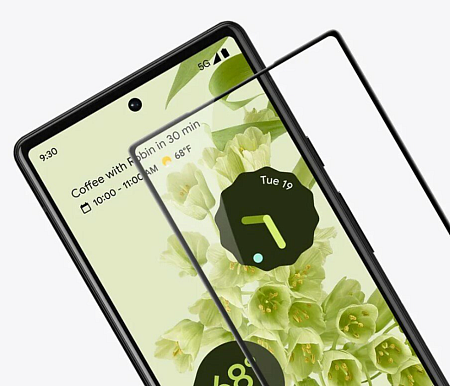 Защитное стекло на Google Pixel 6, черное, X-CASE