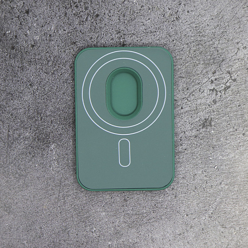Чехол для карт (MagSafe), без лого, силиконовый, X-CASE, зеленый