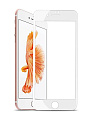 Защитное стекло на iPhone 6/6S, закруглённое, белое, X-CASE