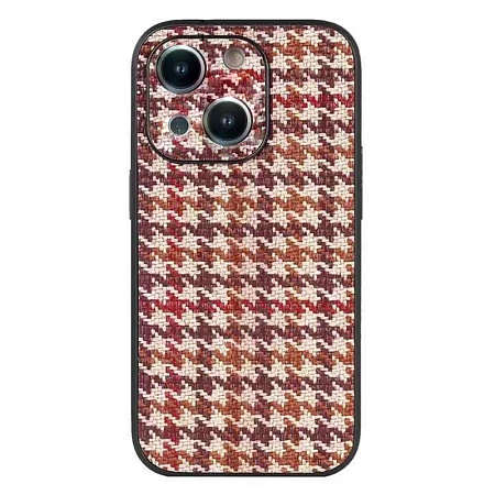 Чехол силиконовый для iPhone 14 (6.1), Плетеный, DU DU, красный