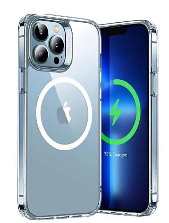 Чехол силиконовый для iPhone 14 Pro (6.1), Магнитный (MagSafe), X-CASE, прозрачный