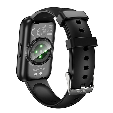 Умные часы Y25 спортивные Smart watch Hoco с поддержкой звонков, черные
