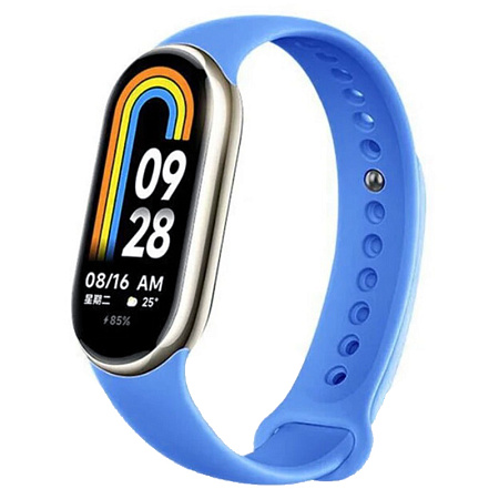 Ремешок на руку для Mi band 8/9, силиконовый, синий