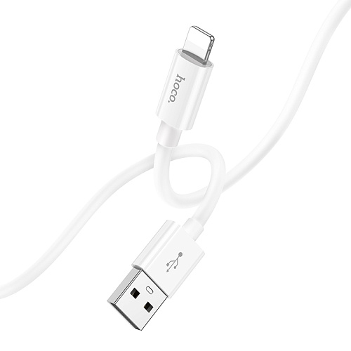 USB дата кабель Lightning, HOCO, X87, 1M, силиконовый, белый