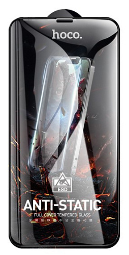 Защитное стекло на iPhone 12 Pro Max (6.7) G10, HOCO, Full screen HD anti-static tempered glass, черное