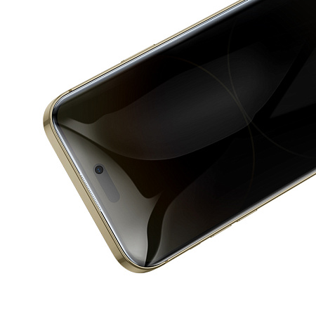Защитное стекло для iPhone 14 Pro, G777 Plus, HOCO, anti-static, антишпион, черное