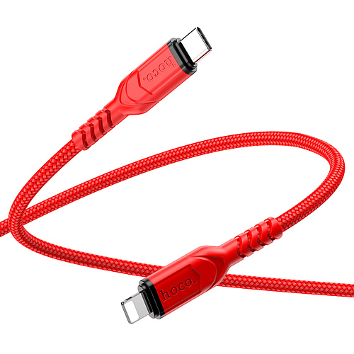 Кабель Lightning to Type-C (PD), HOCO, X59, 1м, красный