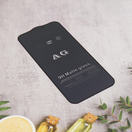 Защитное стекло на iPhone 17 Pro Max, Anti-blue ray матовый, черный, X-CASE