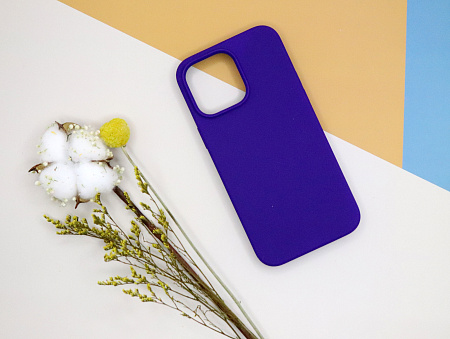 Чехол-накладка для iPhone 14 Pro Max, Silicon Case, без лого, индиго