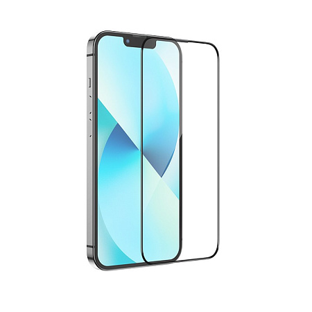 Защитное стекло на iPhone 13 mini (5.4) A26, HOCO, Full screen dustproof tempered glass, с сеточкой для динамика, черное