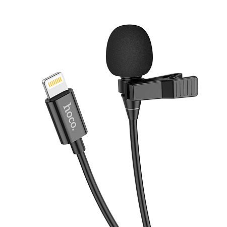 Проводной микрофон Lightning, L14, HOCO, черный