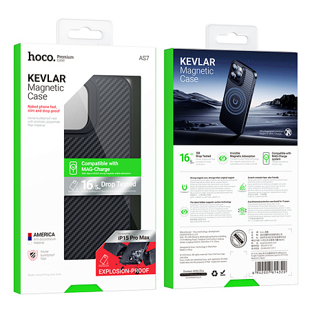 Чехол для iPhone 15 Pro, TPU, Магнитный (MagSafe), AS7, HOCO, черный