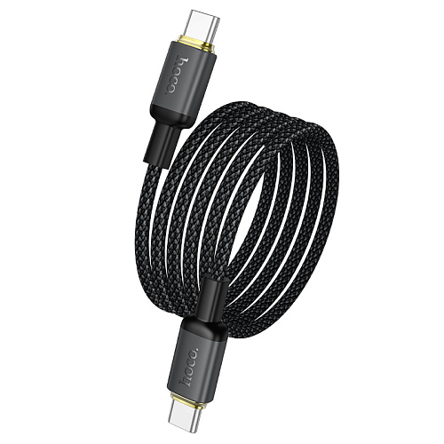 Кабель Type-C на Type-C, HOCO, X128, 1м, 60W, черный