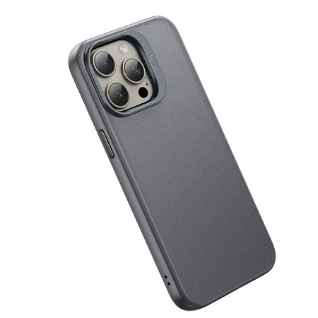 Чехол для iPhone 15 Pro, TPU+PU, Магнитный (MagSafe), AS8, HOCO, серый