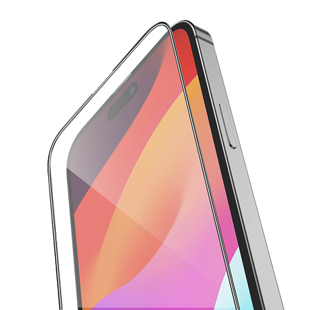 Защитное стекло для iPhone 15 Pro, G16, HOCO, Guardian shield series full-screen 5D large arc tempered glass, черное