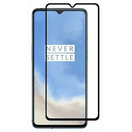 Защитное стекло на OnePlus 7T, 9D, черный, X-CASE