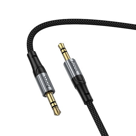 AUX Audio кабель 3,5 мм, UPA33, HOCO, витой, длина 1,5 метр, черный