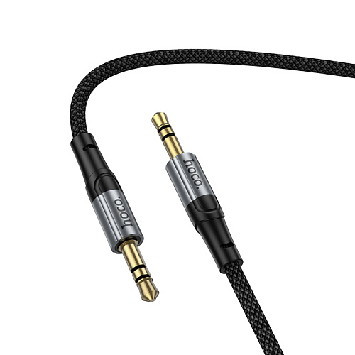 AUX Audio кабель 3,5 мм, UPA33, HOCO, витой, длина 1,5 метр, черный