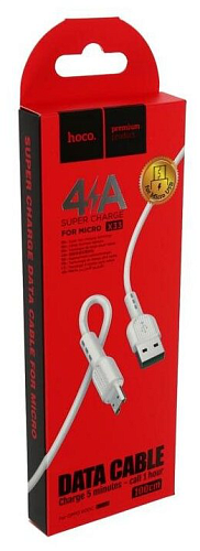 USB Кабель Micro, HOCO, X33, 4A Surge flash charging, белый