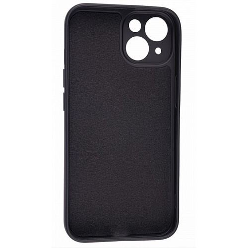 Чехол силиконовый для iPhone 15 (6.1), с микрофиброй внутри, с защитой камеры, X-CASE, черный