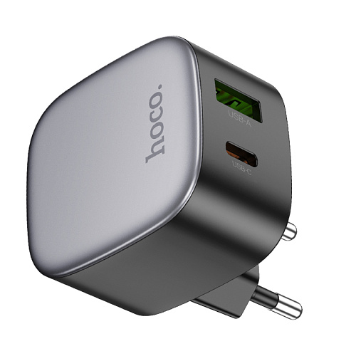 Сетевое зарядное устройство, 1 PD 20W + 1 USB 3.0 QC (CS32A), HOCO, черный