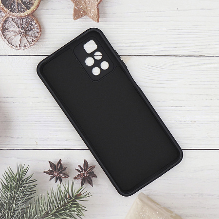 Чехол силиконовый для Xiaomi Redmi 10/10 (2022)/ Note 11S (5G), с микрофиброй внутри, с защитой камеры, X-CASE, черный