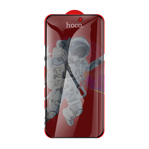 Защитное стекло для iPhone 15 Pro Max, G15, HOCO, Guardian shield series full-screen anti-spy tempered glass, черное